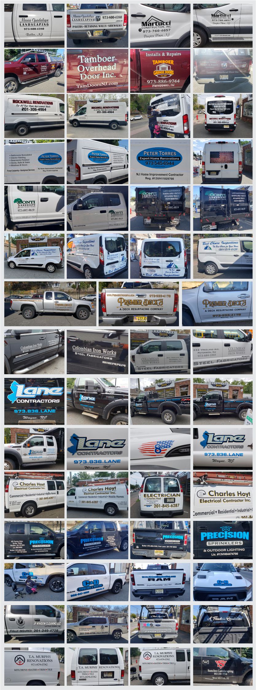 How much does truck lettering cost NJ