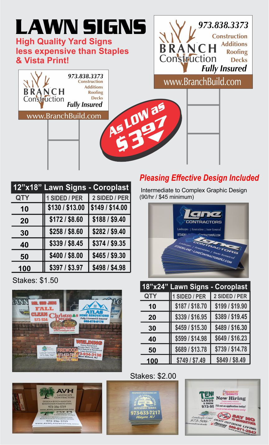 lawn signs near me NJ